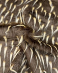 Brown | Beige Two Tone Spike Shaggy Faux Fur Fabric - Fashion Fabrics LLC