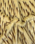 Beige | Light Brown Two Tone Spike Shaggy Faux Fur Fabric - Fashion Fabrics LLC