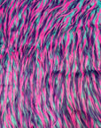 Blue Pink Purple Three Spike Shaggy Faux Fur Fabric