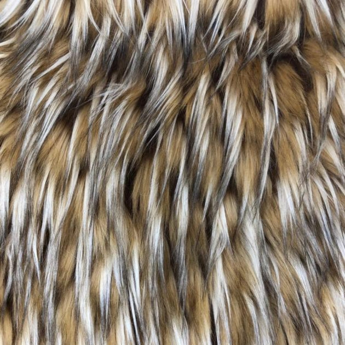 Coyote Multicolor Faux Fur Shag Fabric - Fashion Fabrics Los Angeles 