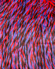 Tela de piel sintética lanuda de tres puntas, azul, negro, rojo