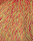 Tela de piel sintética lanuda de tres púas, rosa, verde, amarillo
