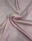 Pink | Silver Iridescent Glitter Lurex Faux Satin Fabric