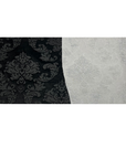 Tissu de draperie d'ameublement en velours gaufré damassé noir