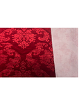 Tela para cortinas de tapicería de terciopelo en relieve damasco rojo