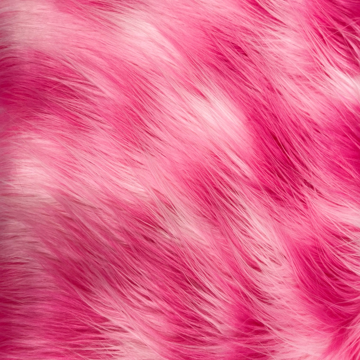Tela de piel sintética lanuda de tres tonos rosa chicle