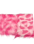 Bubble Gum Pink Three Tone Shaggy Faux Fur Fabric