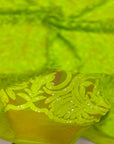 Tissu en dentelle extensible à paillettes Luna vert Slime