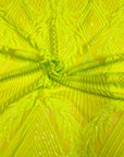 Tissu en dentelle à paillettes Alpica vert Slime 