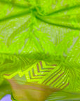 Tela de encaje de lentejuelas Alpica verde limo 