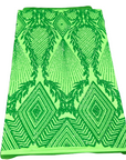 Emerald Green Alpica Sequins Lace Fabric