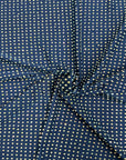 Navy Blue Iridescent AB Rhinestone Spandex Fabric