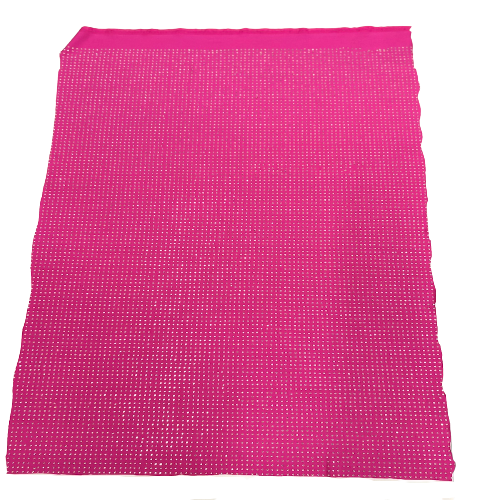 Hot Pink Iridescent AB Rhinestone Spandex Fabric
