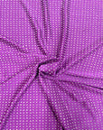Purple Iridescent AB Rhinestone Spandex Fabric