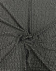 Black | Silver Rhinestone Spandex Fabric