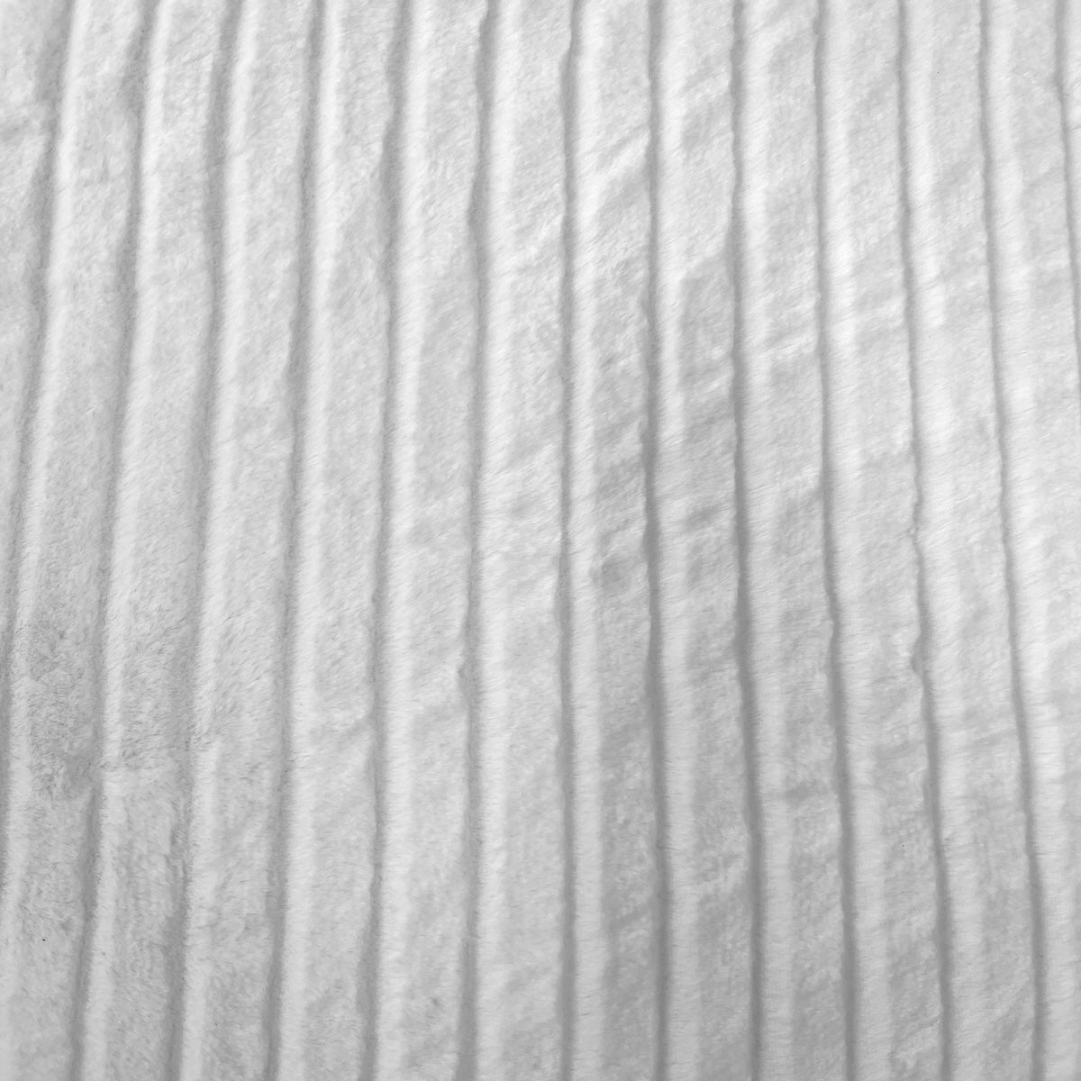 White Striped Rabbit Soft Plush Short Pile Faux Fur Fabric