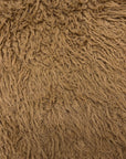 Caramel Brown Alpaca Long Pile Curly Faux Fur Fabric