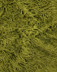 Olive Green Alpaca Long Pile Curly Faux Fur Fabric