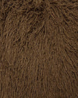 Chocolate Brown Alpaca Long Pile Curly Faux Fur Fabric