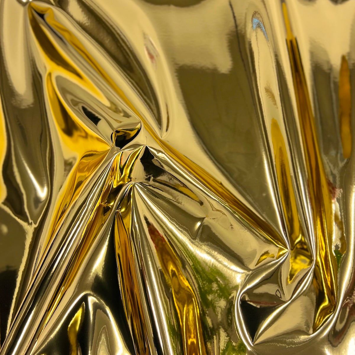 Tissu vinyle miroir réfléchissant chromé doré