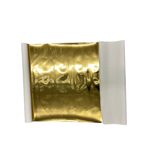Tissu vinyle miroir réfléchissant chromé doré
