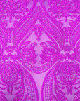Magenta Pink Catina Sequins Lace Fabric