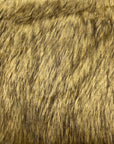 Tissu à poils longs en fausse fourrure multicolore à imprimé renard beige 