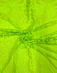 Slime Green Bella Bee Stretch Sequins Lace Fabric