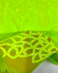 Tissu en dentelle extensible à paillettes Bella Bee vert Slime 