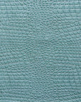 Tissu vinyle crocodile bleu brume 