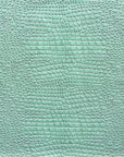 Mist Blue Crocodile Vinyl Fabric