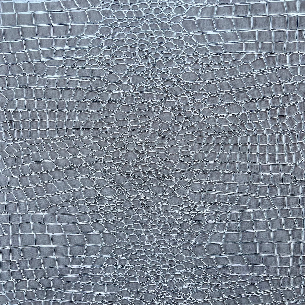 Tissu Vinyle Crocodile Gris 