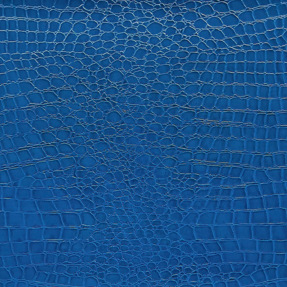 Tissu Vinyle Crocodile Bleu Cobalt 