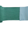 Tela de vinilo verde azulado con cocodrilos 