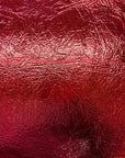 Tela de vinilo reflectante con espejo cromado desgastado triturado rojo 