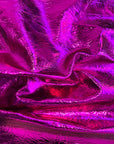 Fuchsia Crushed Distressed Foil Chrome Mirror Reflective Vinyl Fabric