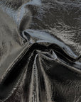 Tissu réfléchissant de vinyle de miroir de Chrome d'aluminium en détresse écrasé noir 