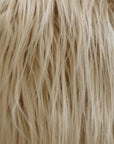 Latte Brown Shaggy Long Pile Faux Fur Fabric (4") - Fashion Fabrics LLC