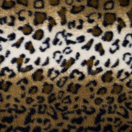 Mocha Leopard Print Fleece Fabric - Fashion Fabrics Los Angeles 