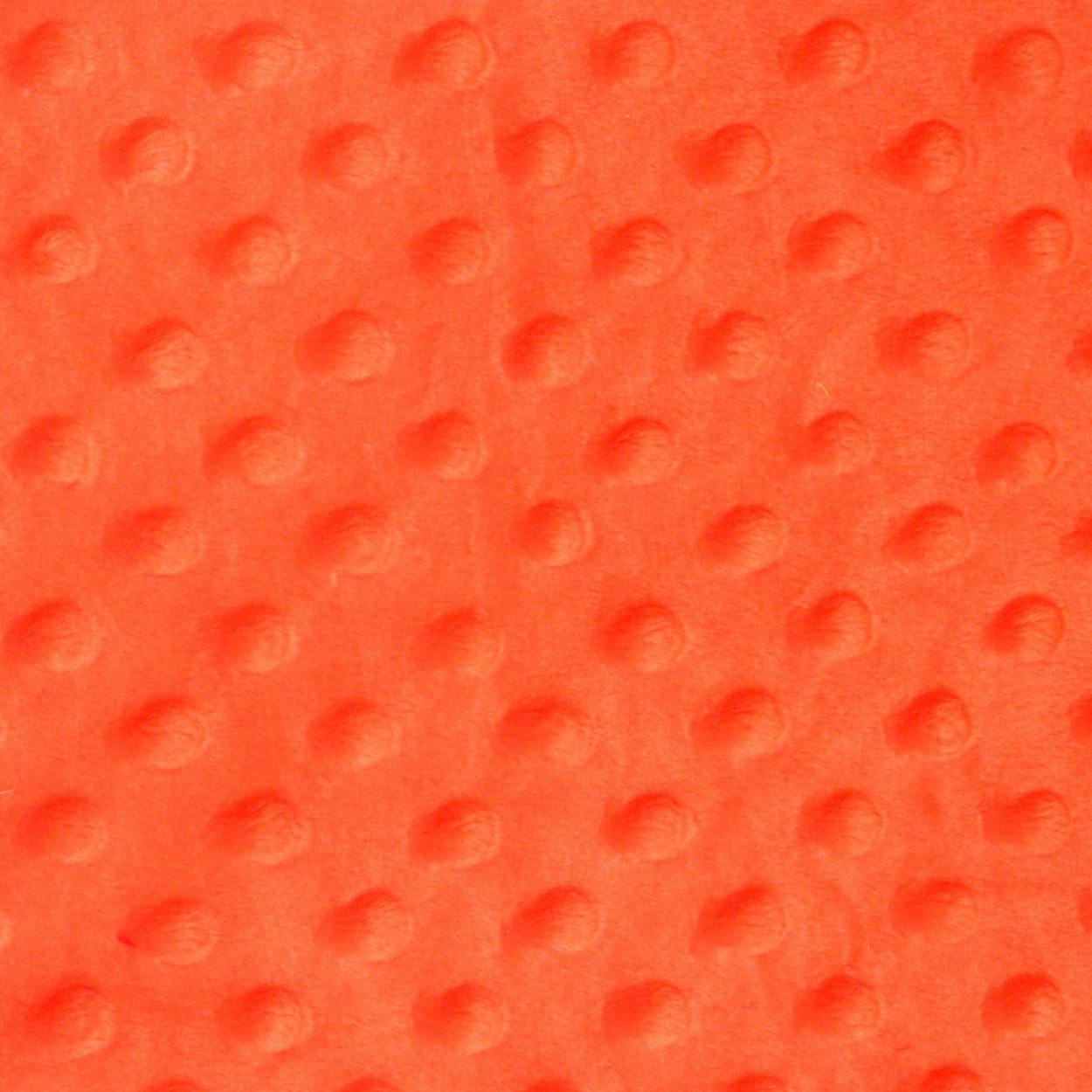 Neon Orange Minky Dimple Dot Fabric - Fashion Fabrics Los Angeles 