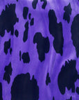Black Purple Cow Velboa Faux Fur - Fashion Fabrics Los Angeles 