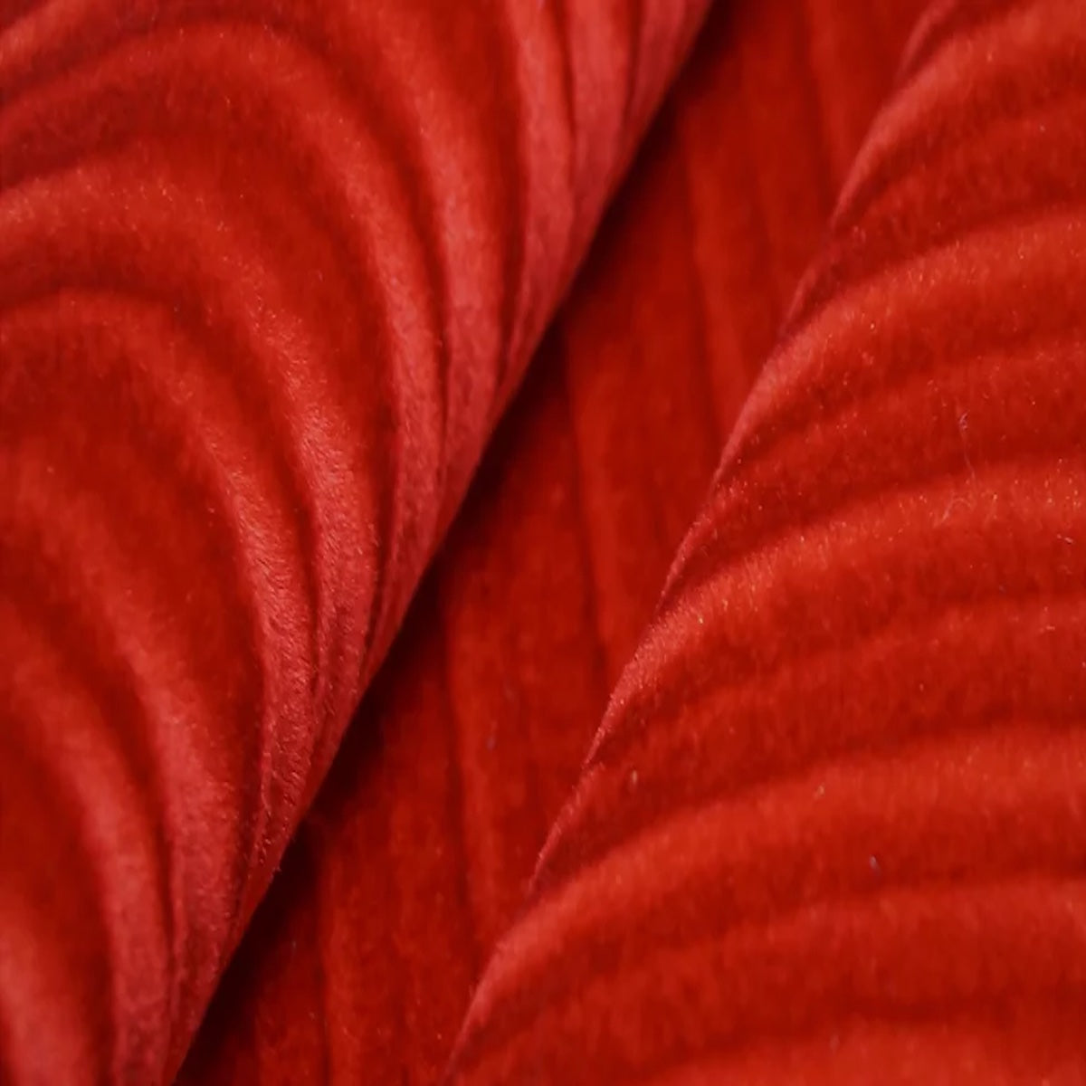 Red Swirl Velvet Flocking Fabric - Fashion Fabrics LLC