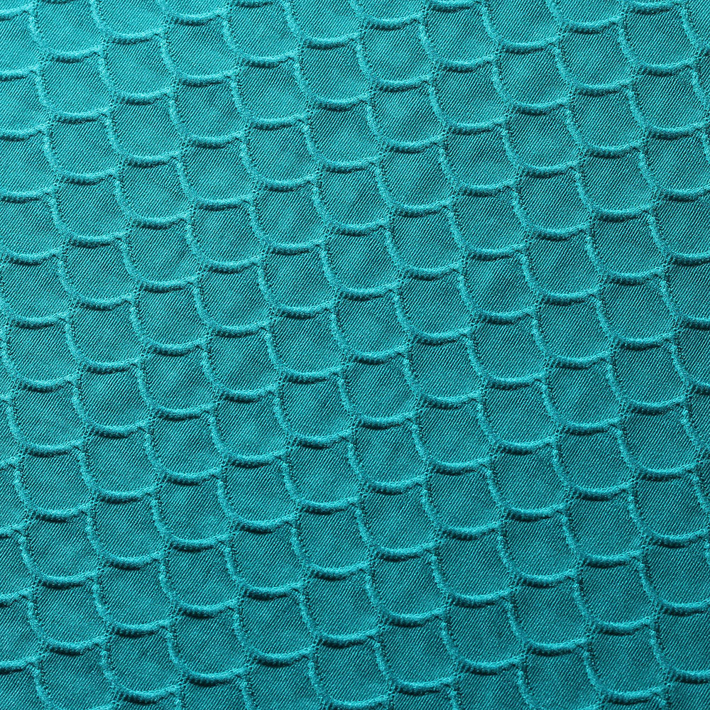 Serpent Green Scallop TikTok Nylon Spandex Fabric - Fashion Fabrics LLC