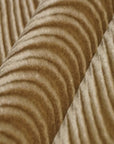 Taupe Swirl Velvet Flocking Fabric - Fashion Fabrics LLC