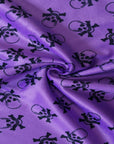 Purple Velboa Skull Print Faux Fur Fabric - Fashion Fabrics Los Angeles 