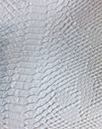 White Faux Viper Sopythana Snake Skin Vinyl - Fashion Fabrics Los Angeles 