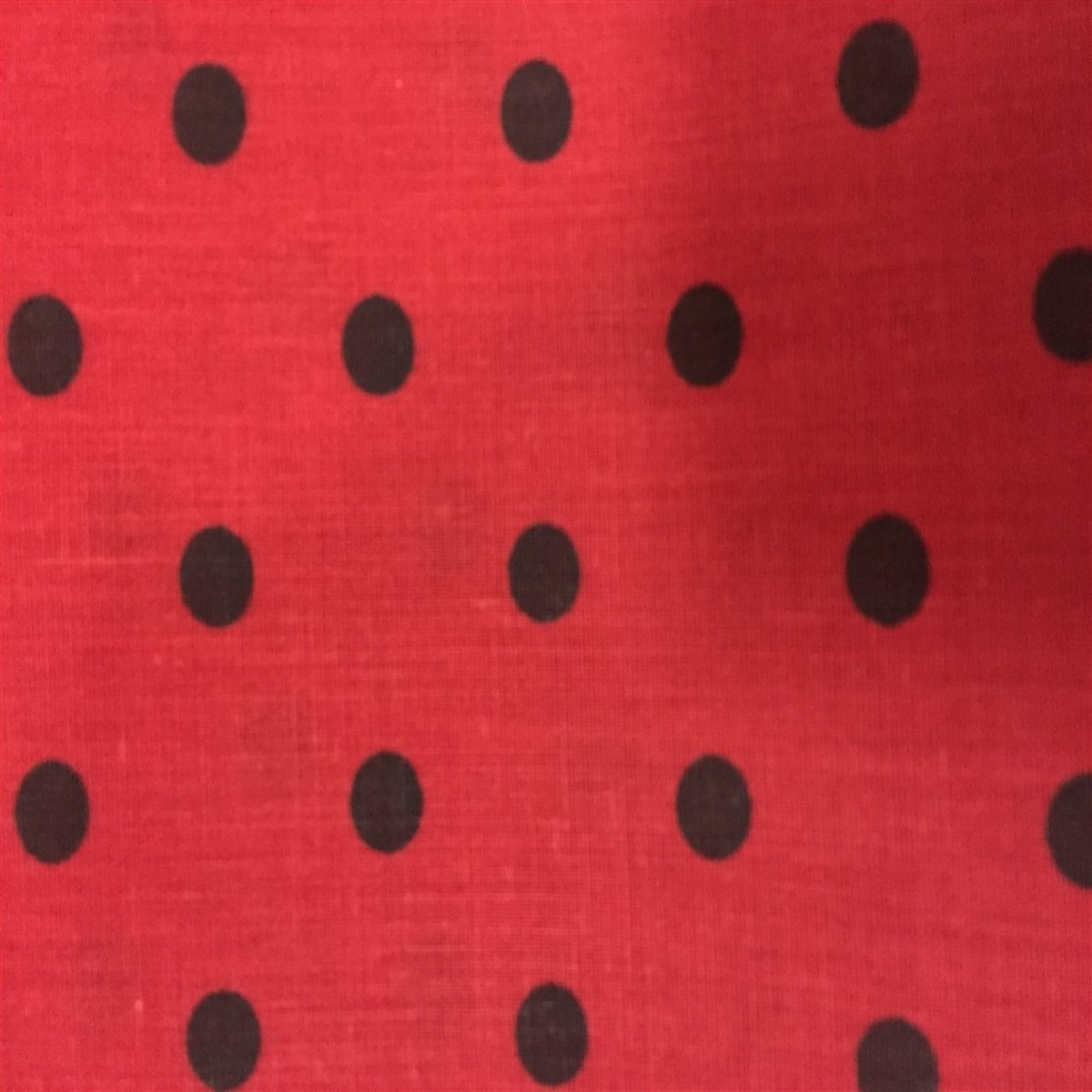 Red Black Small Polka Dot Print Poly Cotton Fabric - Fashion Fabrics Los Angeles 