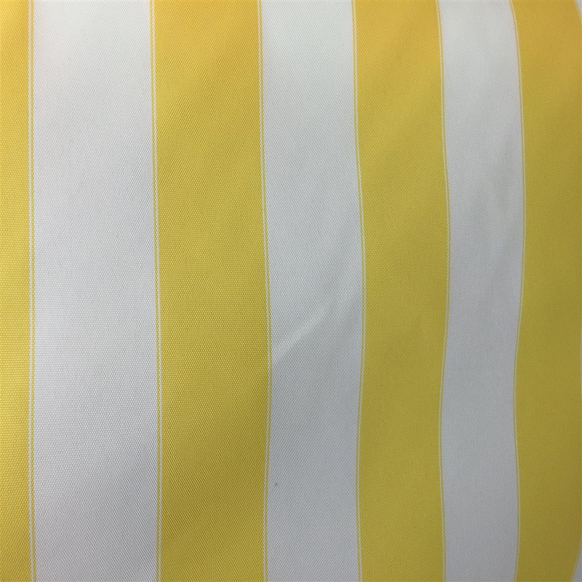 White Yellow Striped Outdoor Canvas Fabric - Fashion Fabrics Los Angeles 