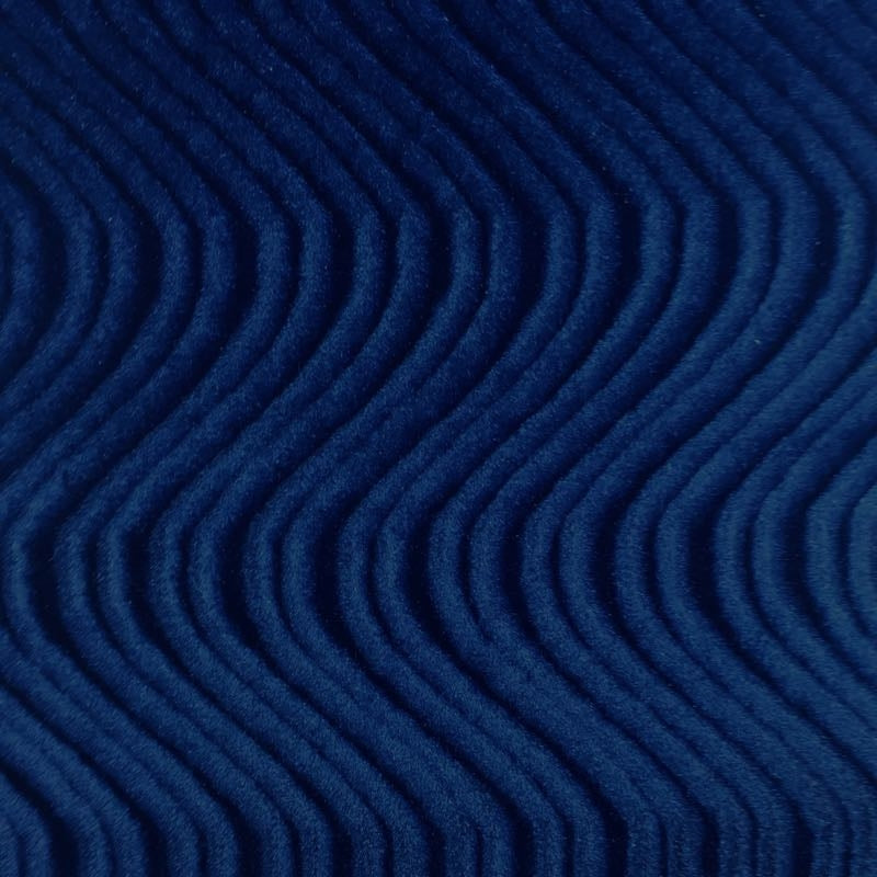 Navy Swirl Velvet Flocking Fabric - Fashion Fabrics Los Angeles 