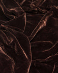 Dark Brown Silk Velvet Fabric - Fashion Fabrics Los Angeles 